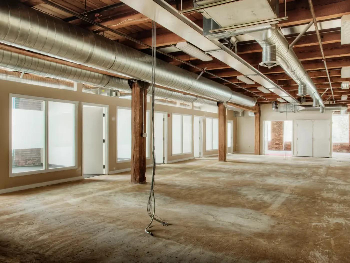 Interior of an office space undergoing a renovation