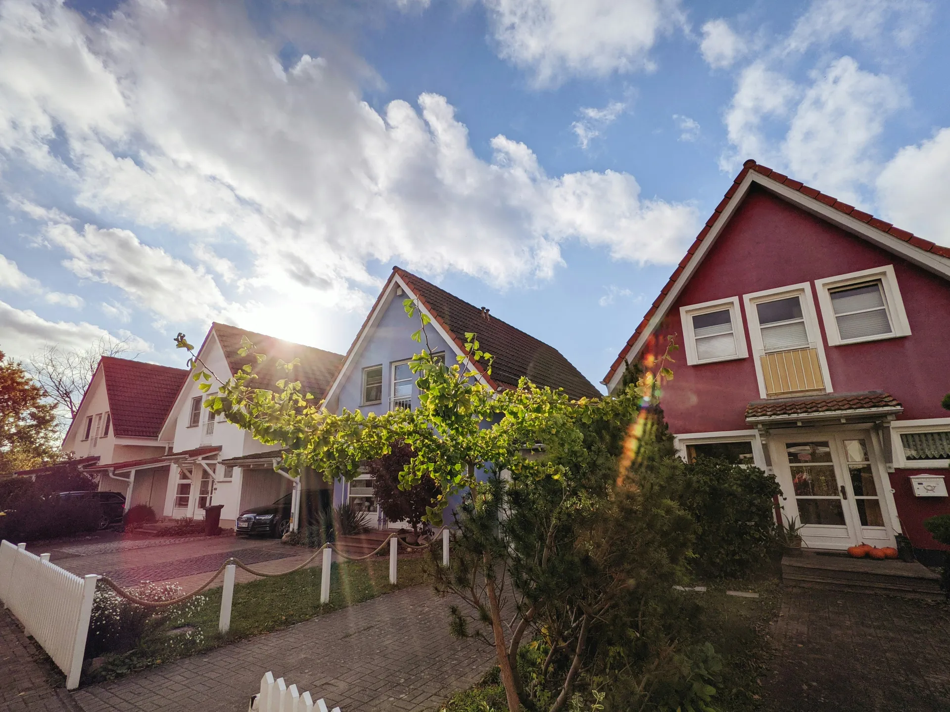 row of residential homes