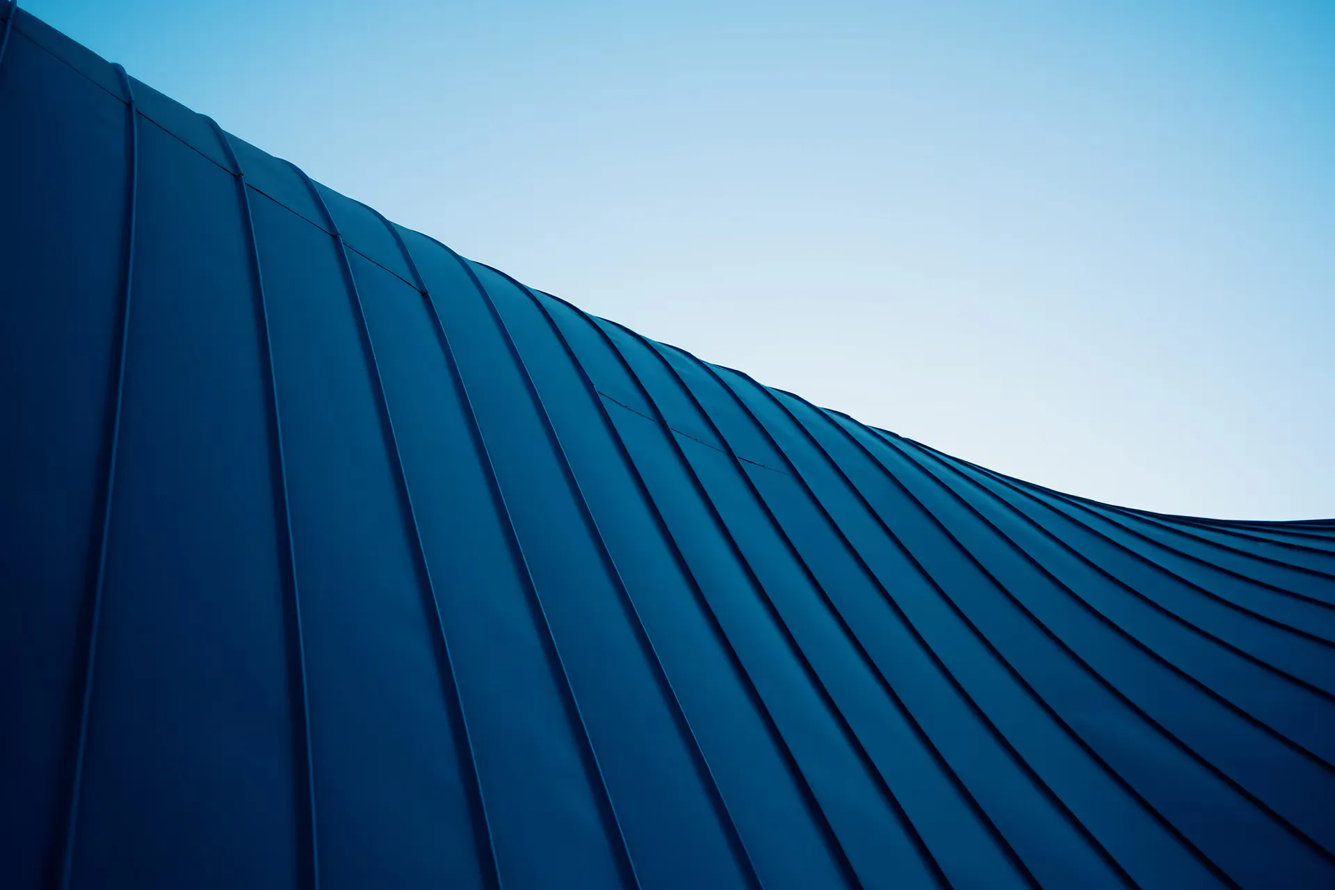 architectural metal roof on a commercial building