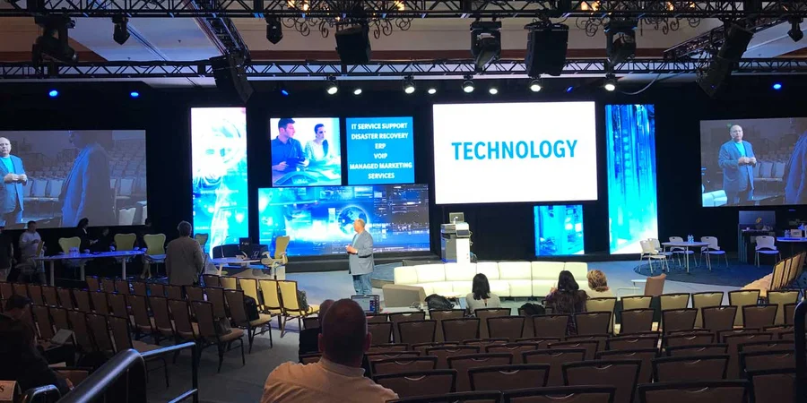 A breakout room set with screens and presenter equipment by AVSS