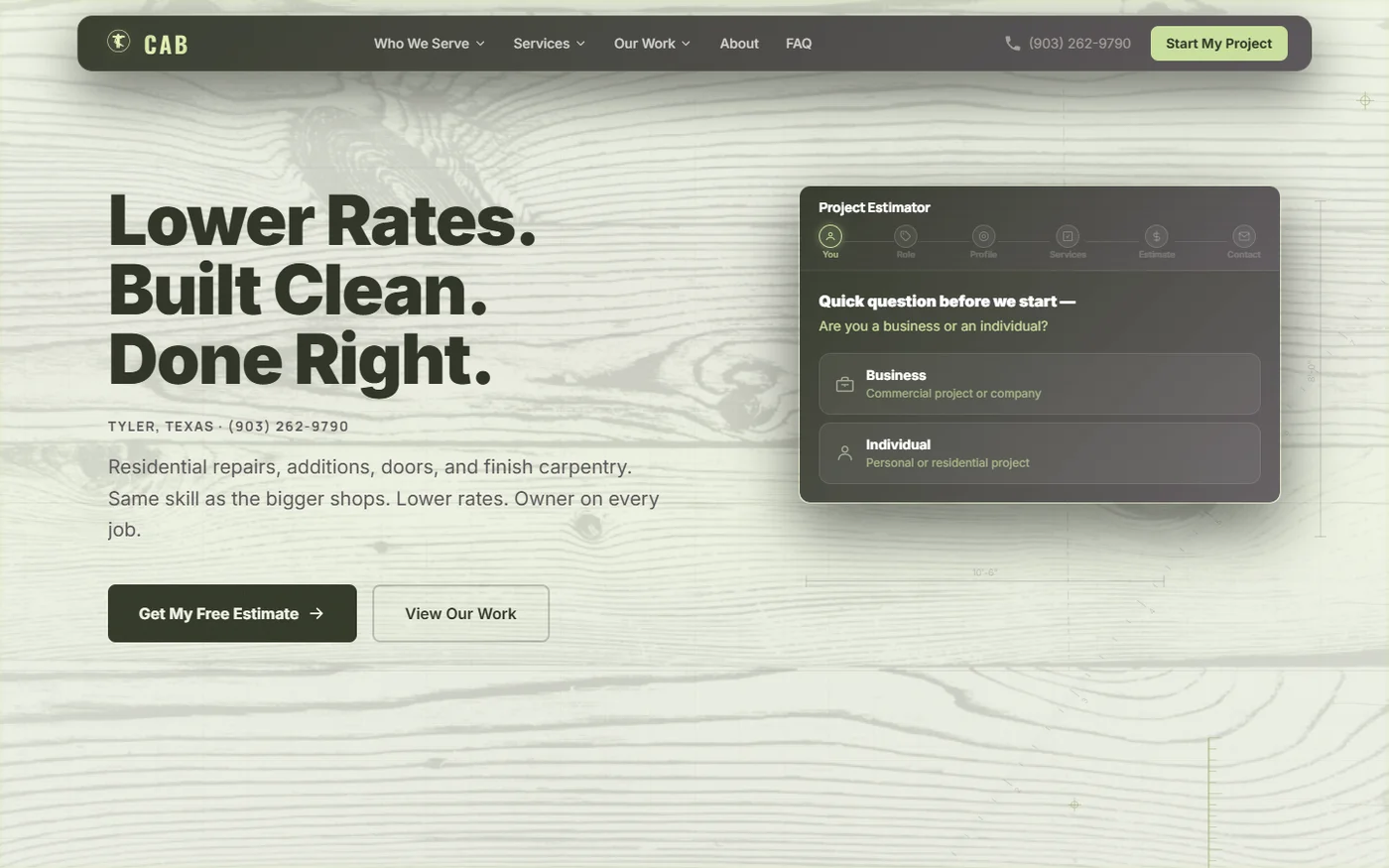 CAB Carpentry website