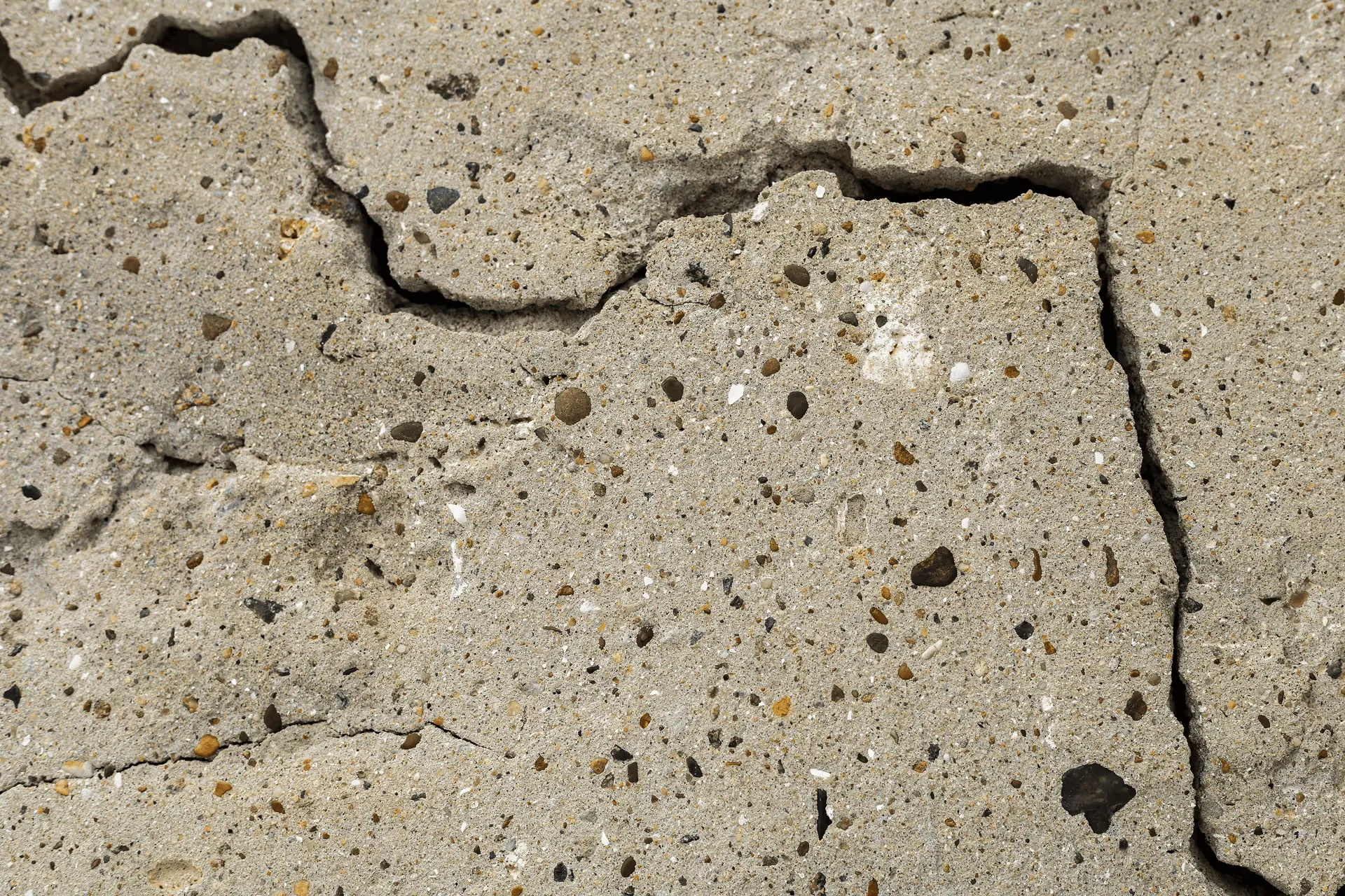 cracked concrete in need of repair