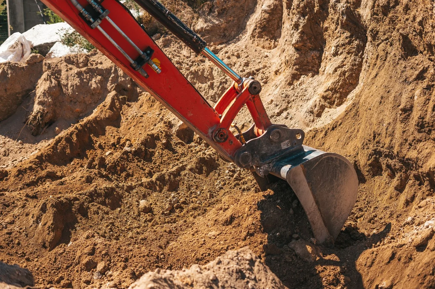 Excavation job site in East Texas
