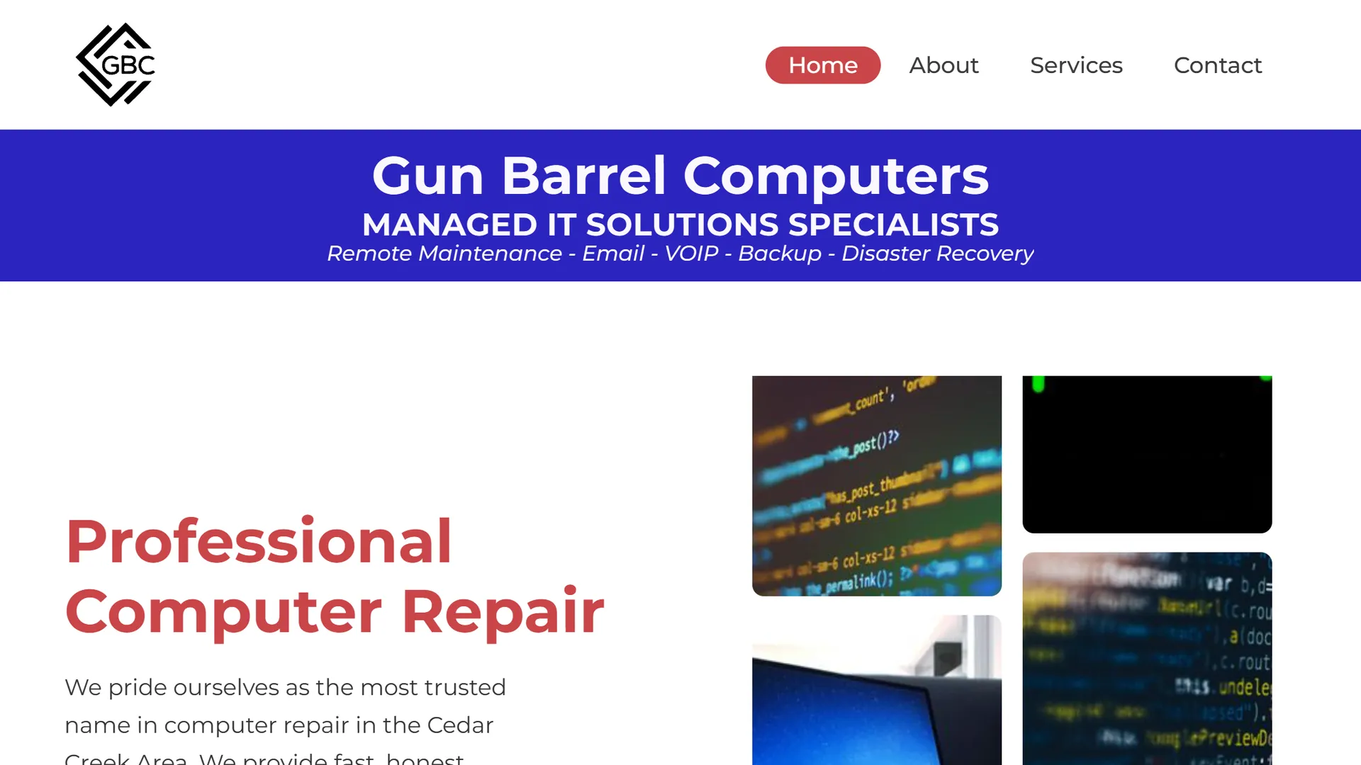 Gun Barrel Computers website