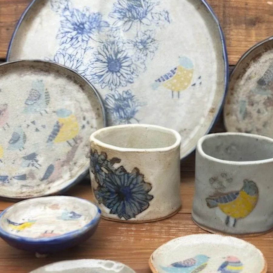 Pottery showcased at the pop-up event