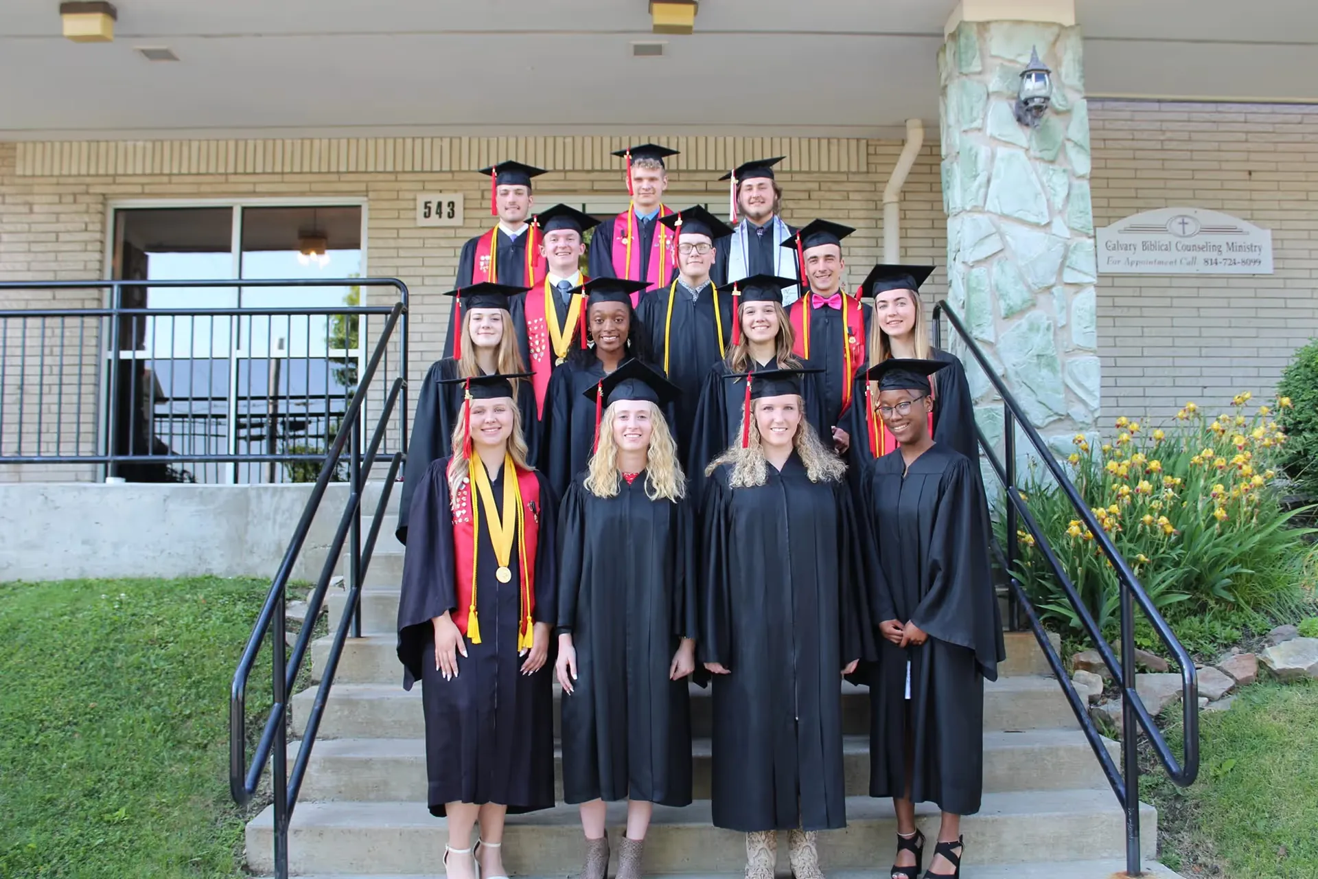 graduating students at the crawford christian academy