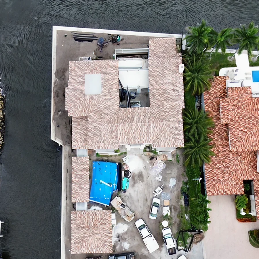 Residential roofing job