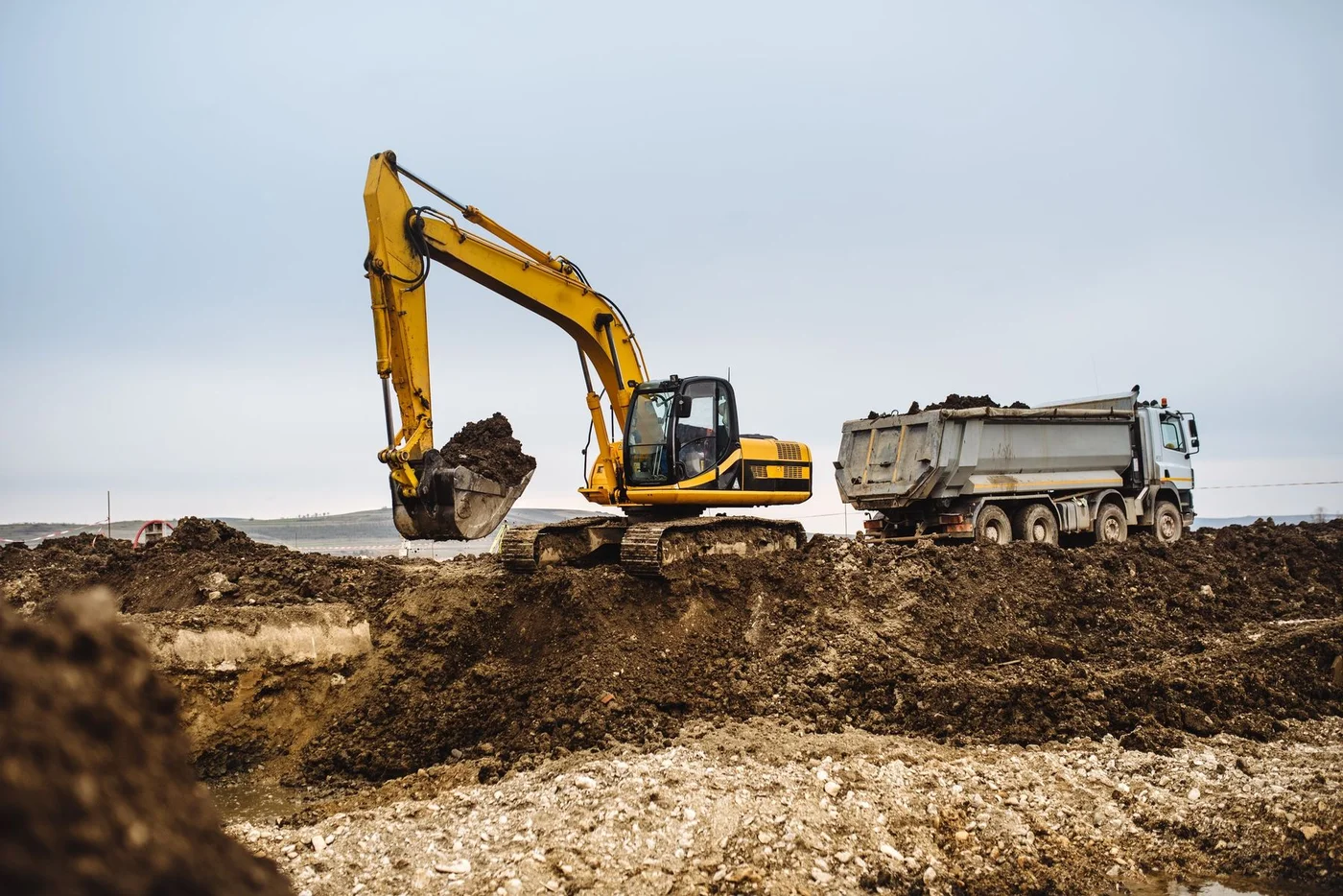 Rock Loading job site in East Texas